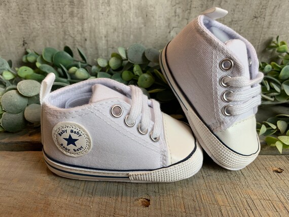 Baby High Top Sneakers Like Converse Babys 1st Shoes - Etsy