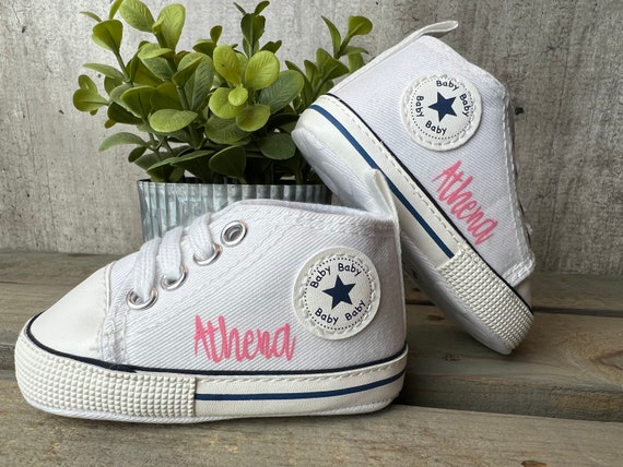 Monogram baby shoes sale