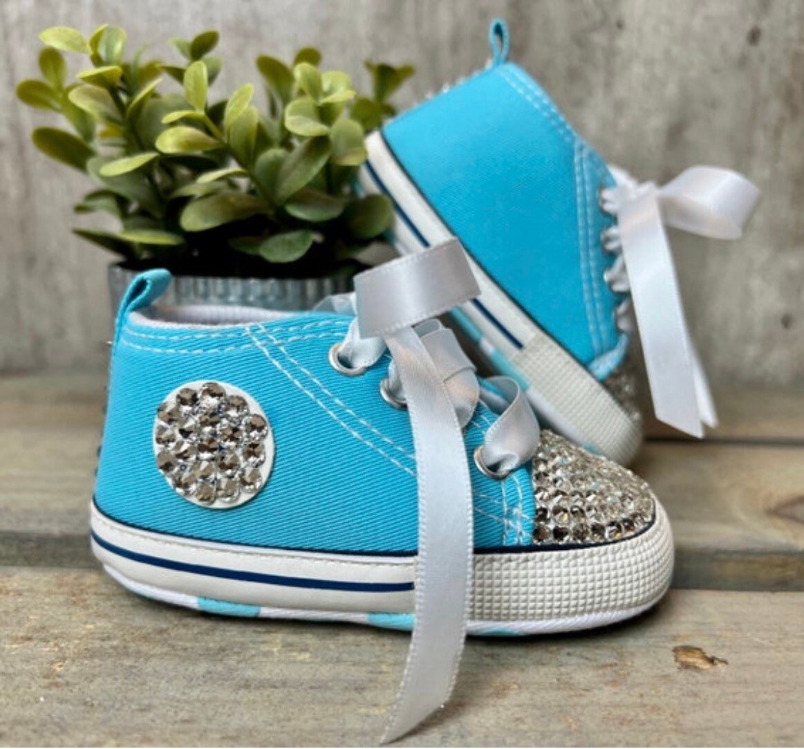 Bling baby converse shoes deals