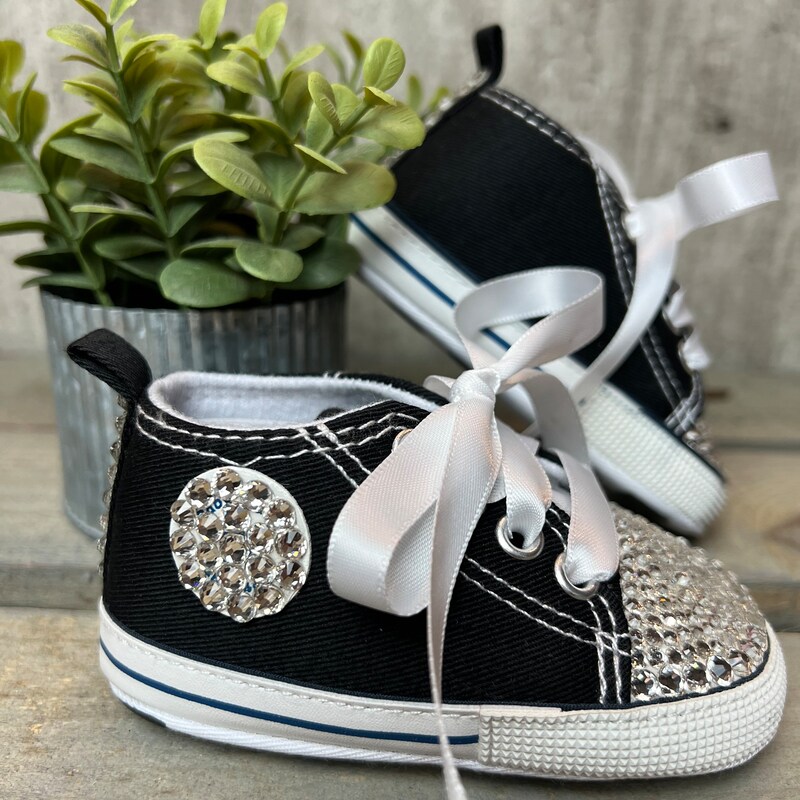 Rhinestone Baby Shoe - Etsy