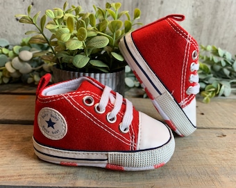 Childrens red on sale converse boots