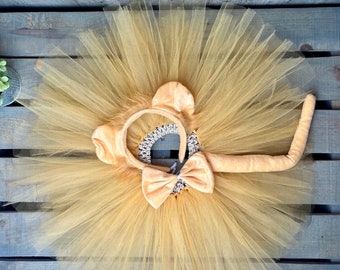 Lion Tutu Skirt Halloween Costume 1st birthday Baby Photo Prop Photo Shoot Smash Cake Outfit Safari theme Party African Jungle Animal