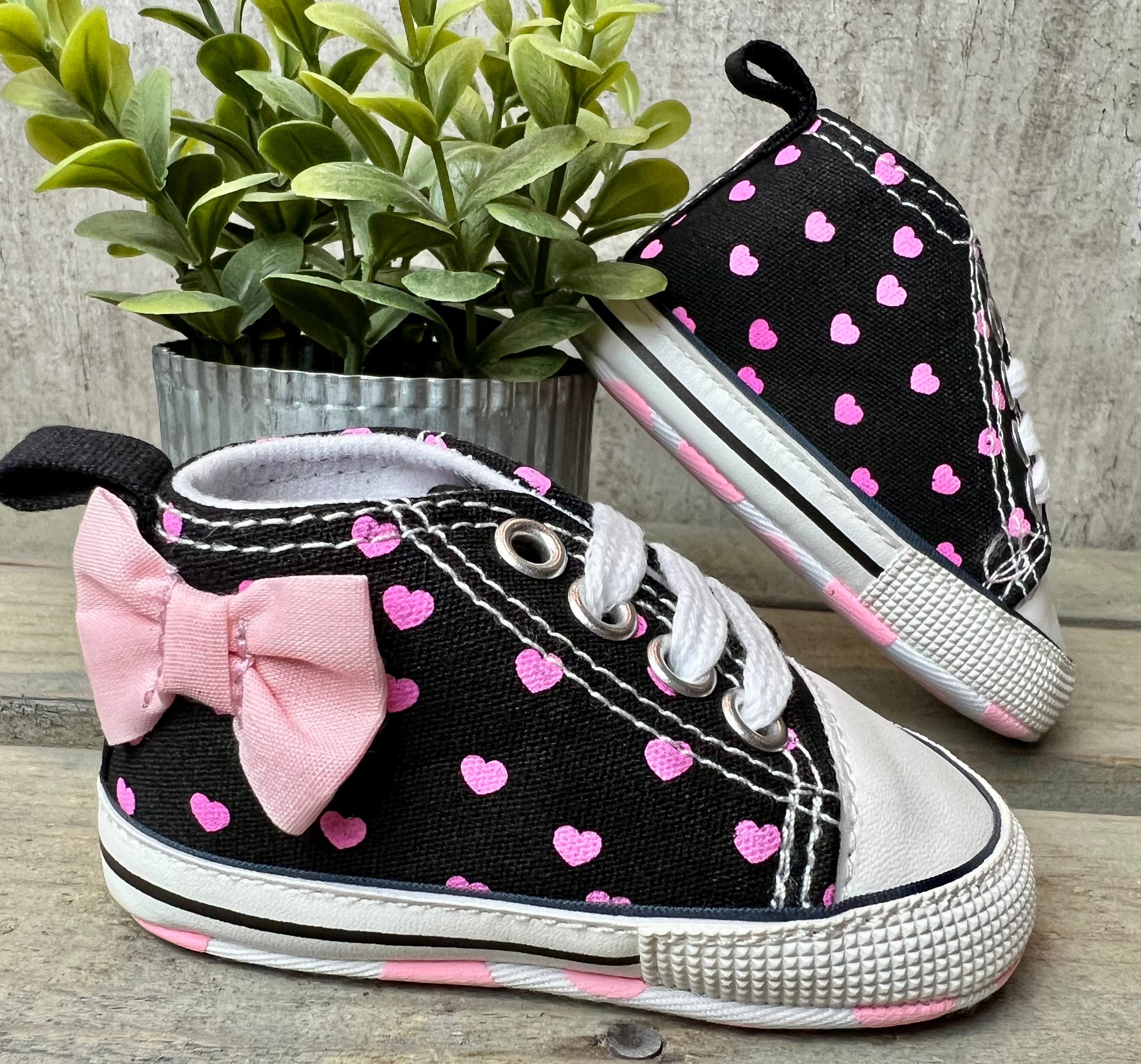 Pink and black infant jordans best sale