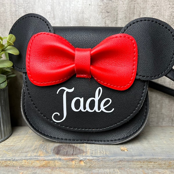 Purse for Little Girl Bag with Name Crossbody Purse PERSONALIZED Gift Monogram Gift Babys 1st Purse Birthday Idea Girl Gift Idea Mouse Ears