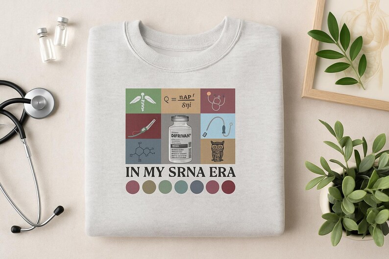 SRNA Era Crewneck Sweatshirt, Nurse Anesthetist Gift I CRNA School image 2