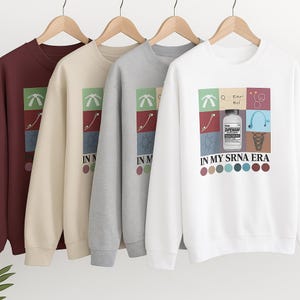 SRNA Era Crewneck Sweatshirt, Nurse Anesthetist Gift I CRNA School image 6