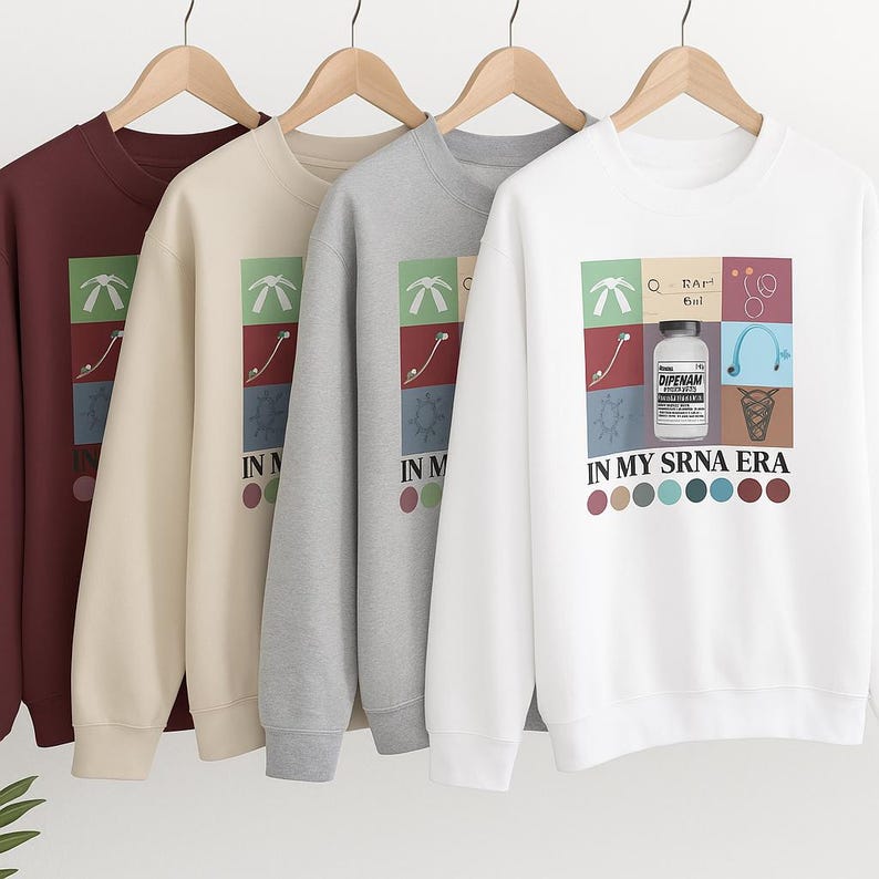 SRNA Era Crewneck Sweatshirt, Nurse Anesthetist Gift I CRNA School image 6