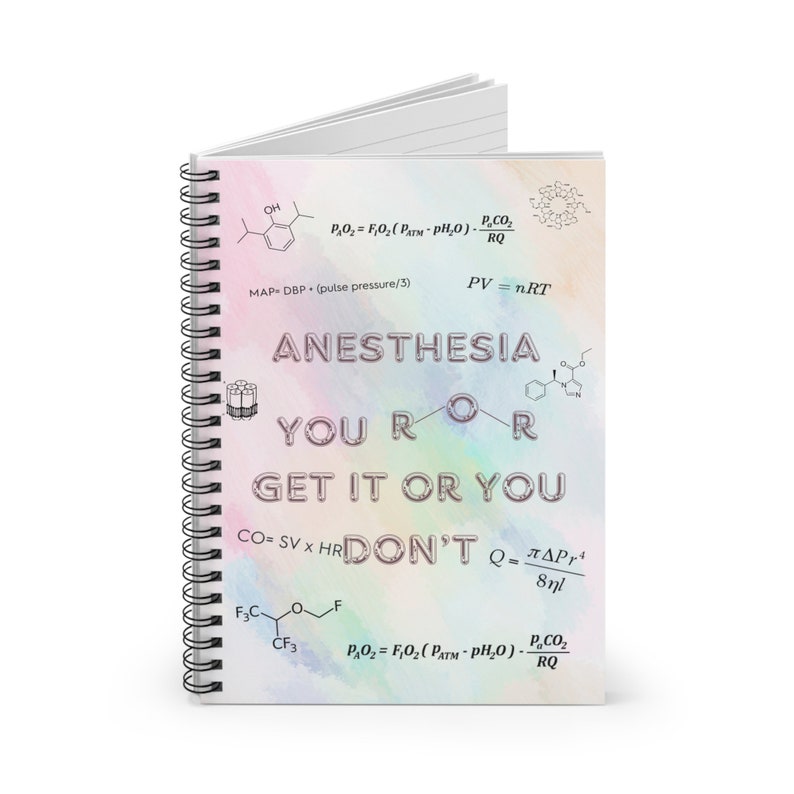Anesthesia Notebook Spiral Bound 