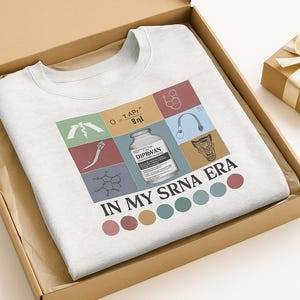 SRNA Era Crewneck Sweatshirt, Nurse Anesthetist Gift I CRNA School image 7