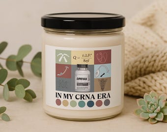Vela "En mi época de enfermera anestesista": Regalo divertido para la anestesia - Cera de soja Ether & Ivy