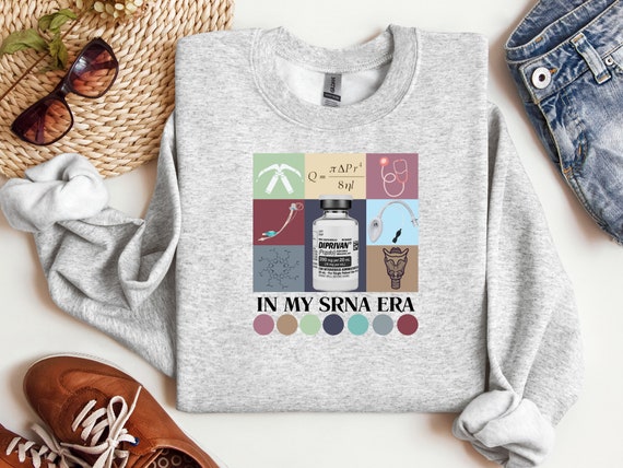 SRNA Era Crewneck Sweatshirt, Nurse Anesthetist Gift I CRNA School