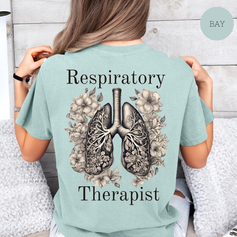 Summer Rrt Respiratory Therapy Every Breath Counts Floral Lung T-shirt, RT ...