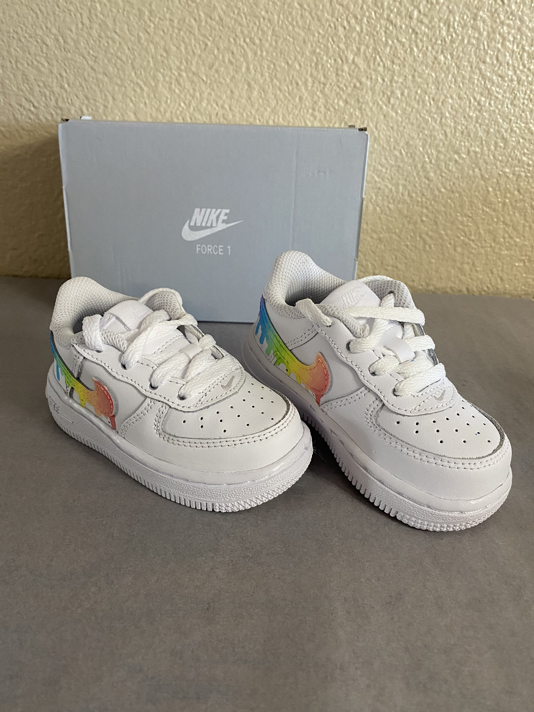 Custom Nike Air Force Rainbow Pride Shoes toddler and Youth Etsy