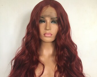 red wig etsy