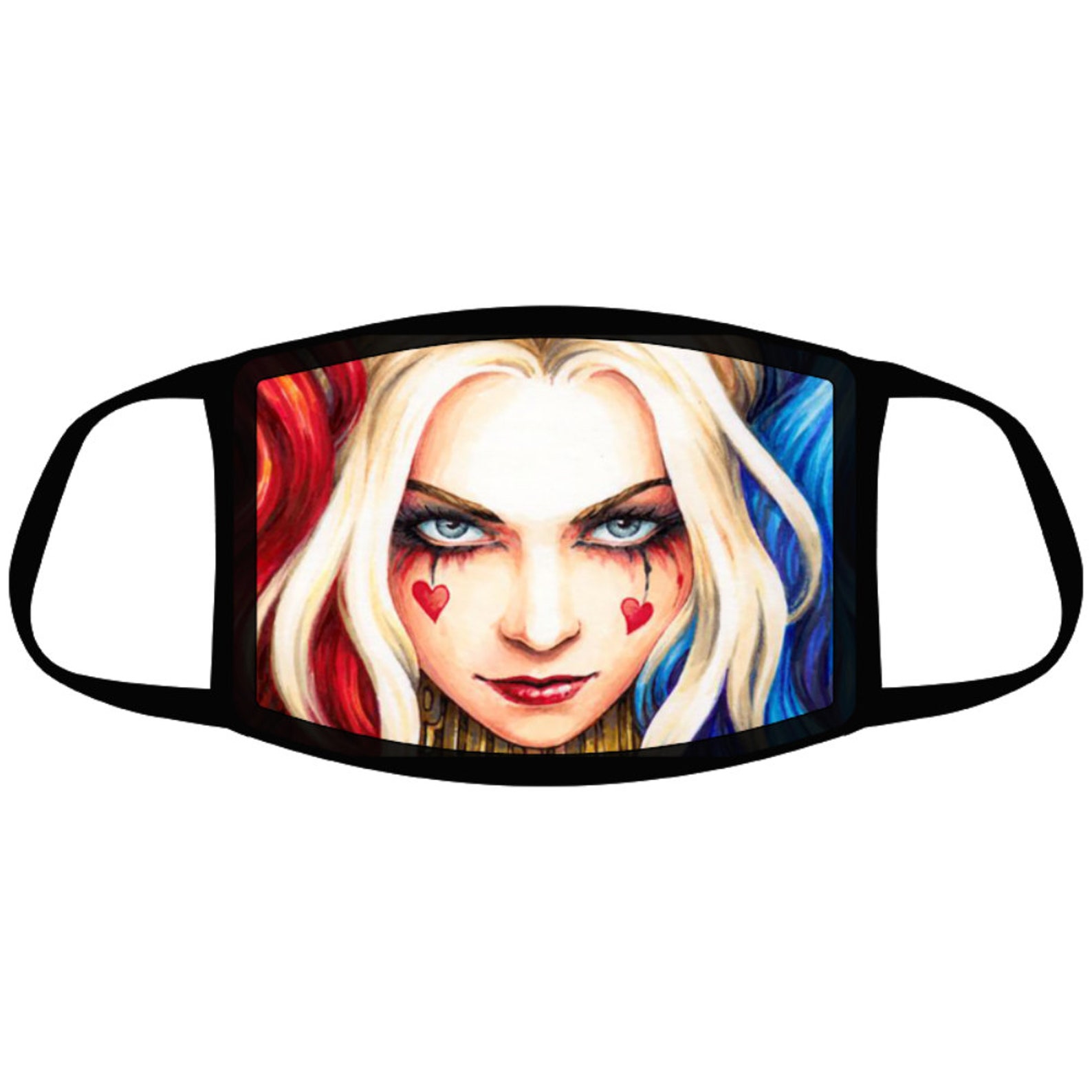 Harley Quinnn Máscara de Cara / Protector 2 Capas Unisex Etsy