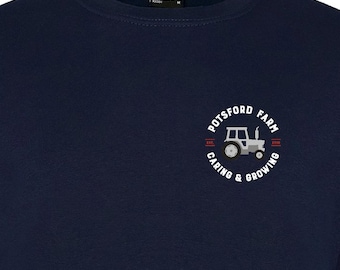 Potsford Farm Embroidered Sweatshirt - Caring & Growing