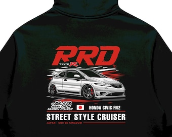 Mugen M200 FN2 Honda Type R - RRD Speed Shop design - Hoodies T-Shirts JDM Japan