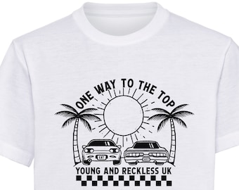 One Way!  printed t shirt - motorsport inspired apparel - moto motocross motorsports quadbikes bikes gokarting stock car