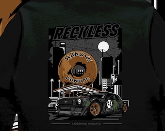 KB43VER FAN ART Hoodie, Randy's Donuts, RIP Ken Block, Gift Idea For Ken Block Fans, los angeles gymkhana 7