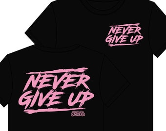 Never Give Up! T-Shirt design - Young and Reckless UK trial dirt bikes Moto Motocross Supercross karting motorsports  Racing Tees