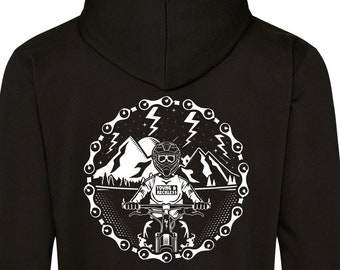 Mountain Bike / BMX Bike Hoodie design - Young and Reckless UK outdoors trail bikes dirt bikes MTB hoodies