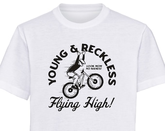 Flying High T Shirt - MTB BMX Bikes Outdoors TrailBikes Trails apparel riding tee