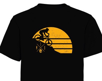 MTB  printed t shirt - motorsport inspired apparel - MTB Mountain Bikes trail bikes outdoors riding offroad