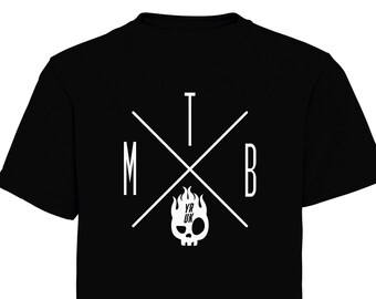 MTB design printed t shirt - motorsport inspired apparel - MTB mountain Bikes trail bikes riding offroad downhill outdoors