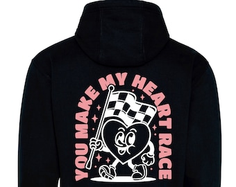 You make my heart race Hoodie design - Karting trails dirt bikes Moto Motocross Supercross motorcycling Racing BMX MTB hoodies