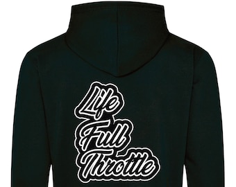 Life Full Throttle Hoodie - Action Sports inspired apparel - moto motocross motobikes bikes quadbikes stock car