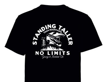 Standing Taller  printed t shirt - motorsport inspired apparel - moto motocross motorsports bikes supercross dirtbikes MX