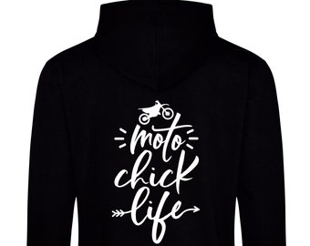 Moto Chick Hoodies motorsport motocross inspired apparel moto sport apparel dirtbikes bikes MTB MX