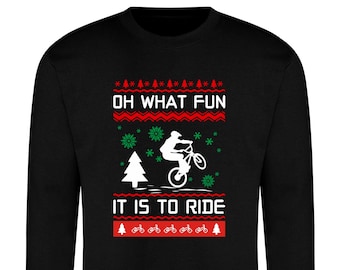 Oh what fun it is to ride BMX Christmas Hoodie - Action Sports Inspired Apparel - BMX  Christmas Jumper Day