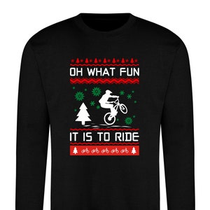 Oh what fun it is to ride BMX Christmas Hoodie - Action Sports Inspired Apparel - BMX  Christmas Jumper Day