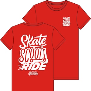 Skate Scoot Ride T-Shirt ontwerp - Skate Scooter skateboarden Tees