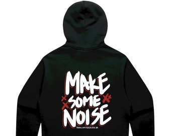 Make Some Noise Hoodie design - Young and Reckless UK - moto action sports BMX rider moto mx MTB Racing motorsports karting Hoody