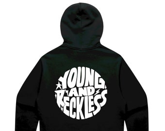 Young and Reckless UK new logo Hoodie design - Action Sports Motorsports BMX rider moto mx MTB Racing Karting Hoody