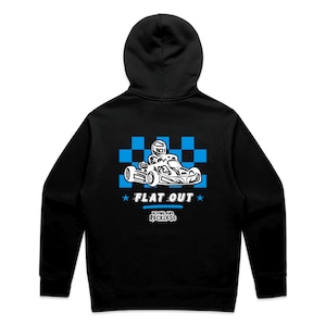 Diseño de sudadera con capucha Go Kart Flat Out - Young and Reckless UK - karting motorsports go kart Racing Hoody