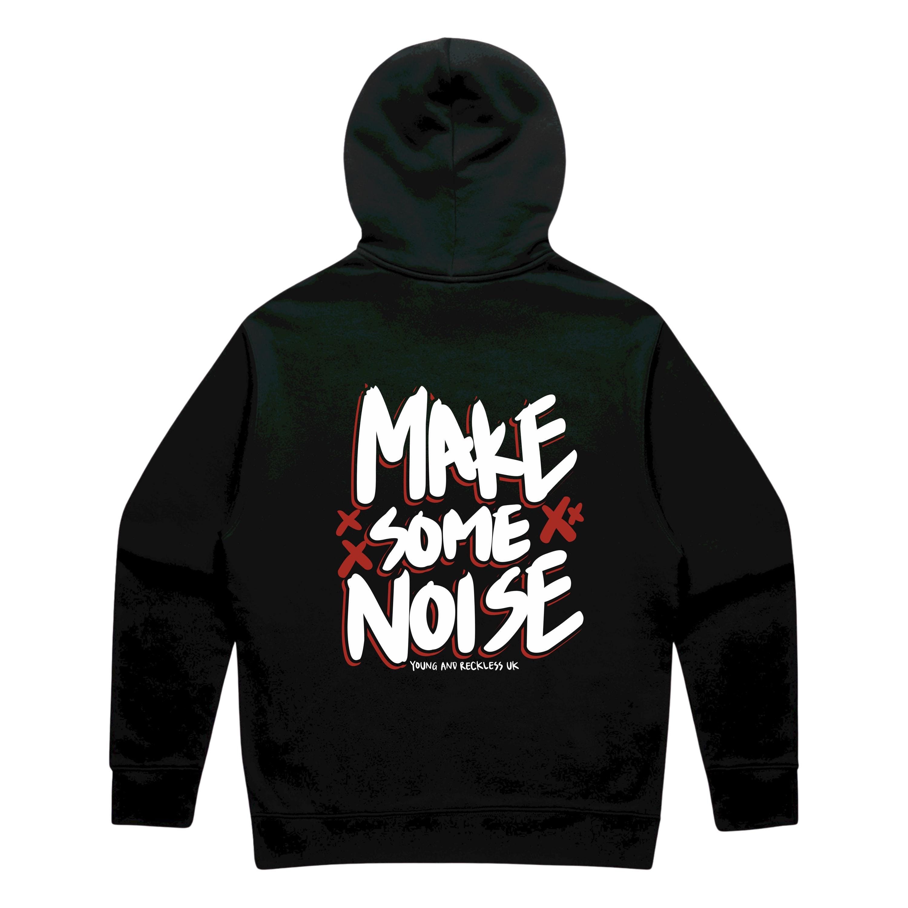 Make Some Noise Hoodie design Young and Reckless UK moto action sports BMX rider moto mx MTB Racing motorsports karting Hoody