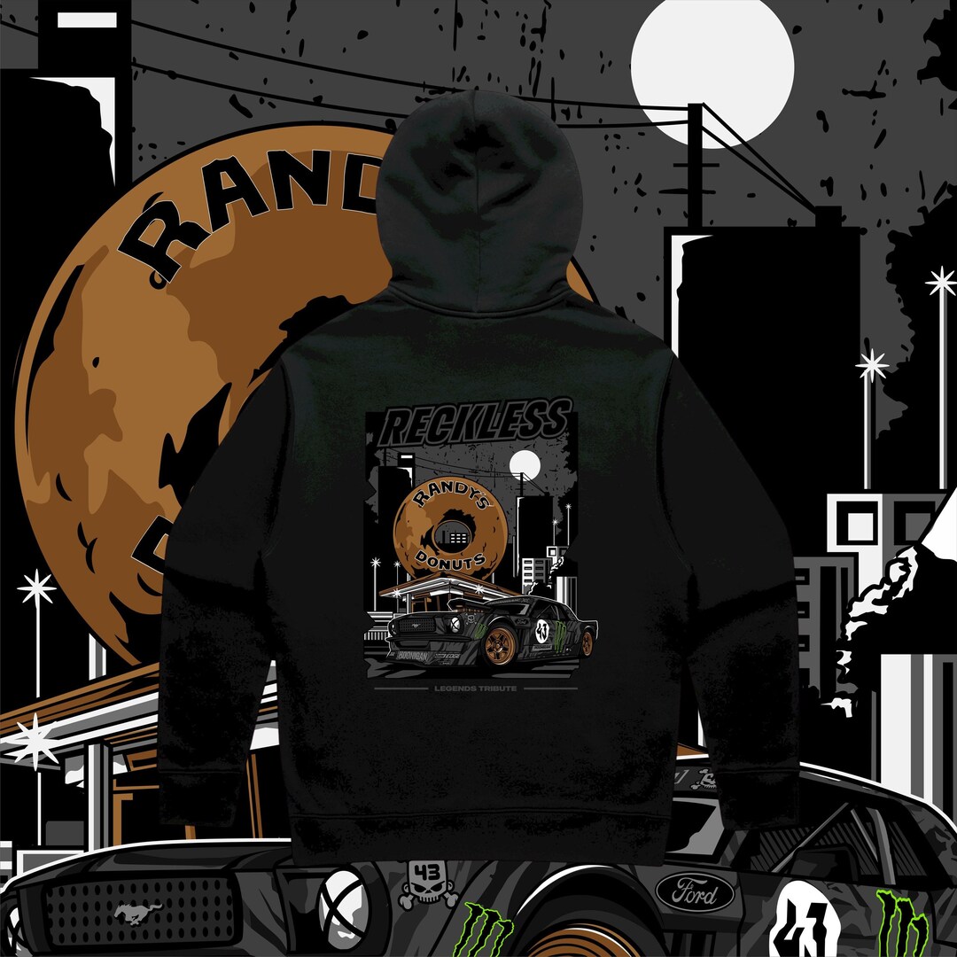 KB43VER FAN ART Hoodie, Randy's Donuts, RIP Ken Block, Gift