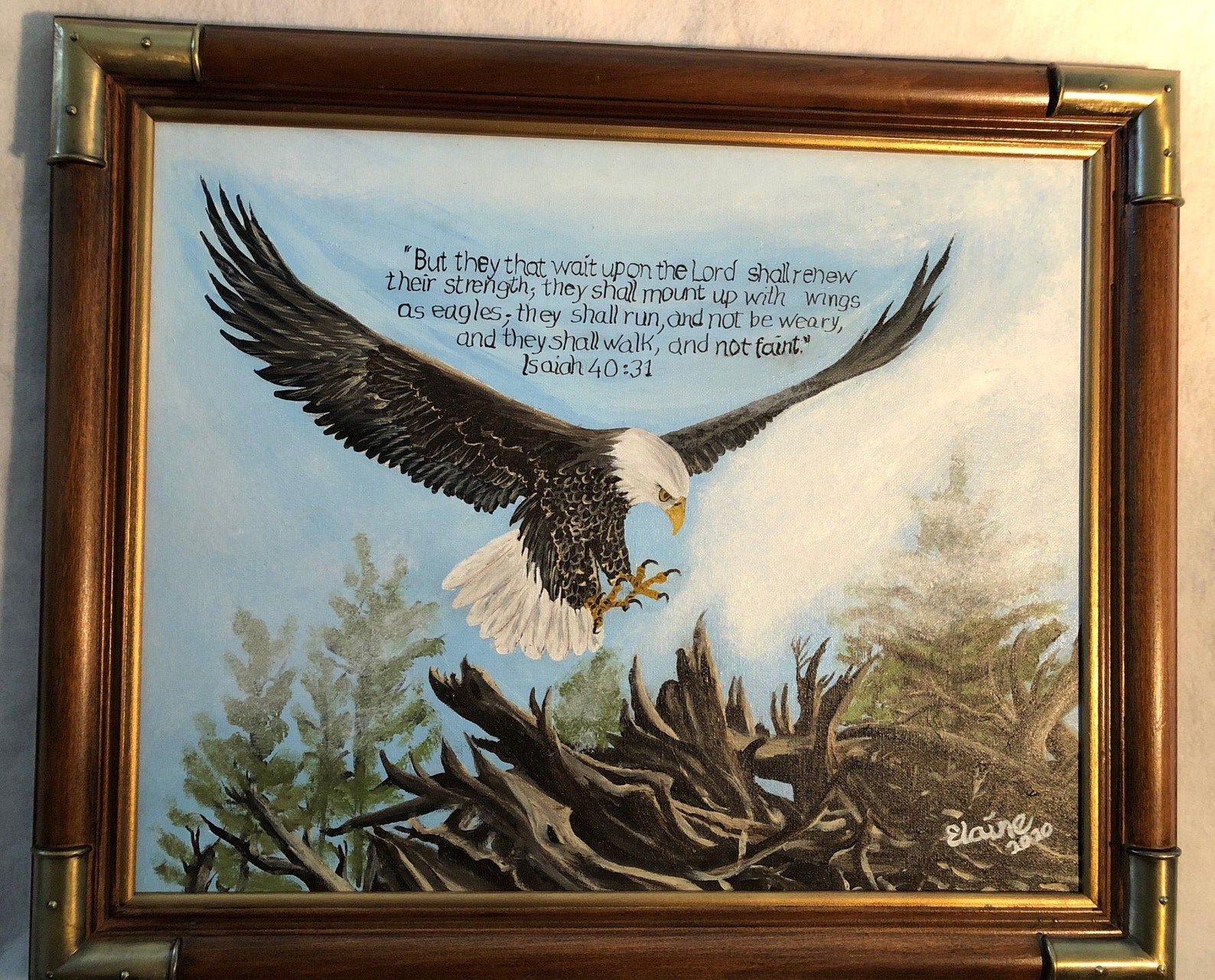 Eagle with Bible verse | Etsy