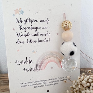 Sonnenfänger | Kristall mit Postkarte | Geschenk | Mitbringsel | Neujahr