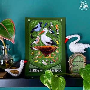 Póster artístico de 7 x 10 pájaros de Armenia