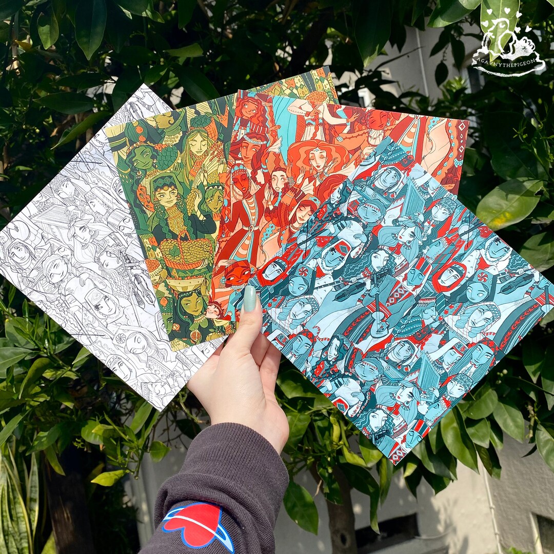 7 X 7 Inch Armenian Qef Pattern Square Art Prints - Etsy