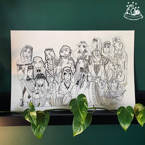 7 x 10 música armênia em folha de prata impressão artística em preto e branco