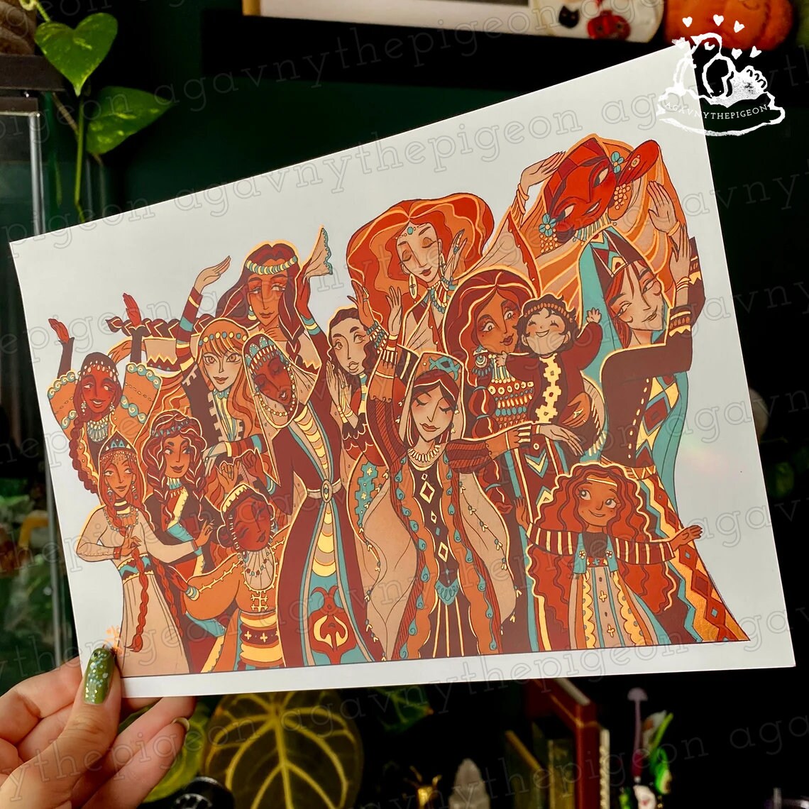 7 X 10 in Armenian Qef Foiled Art Prints - Etsy