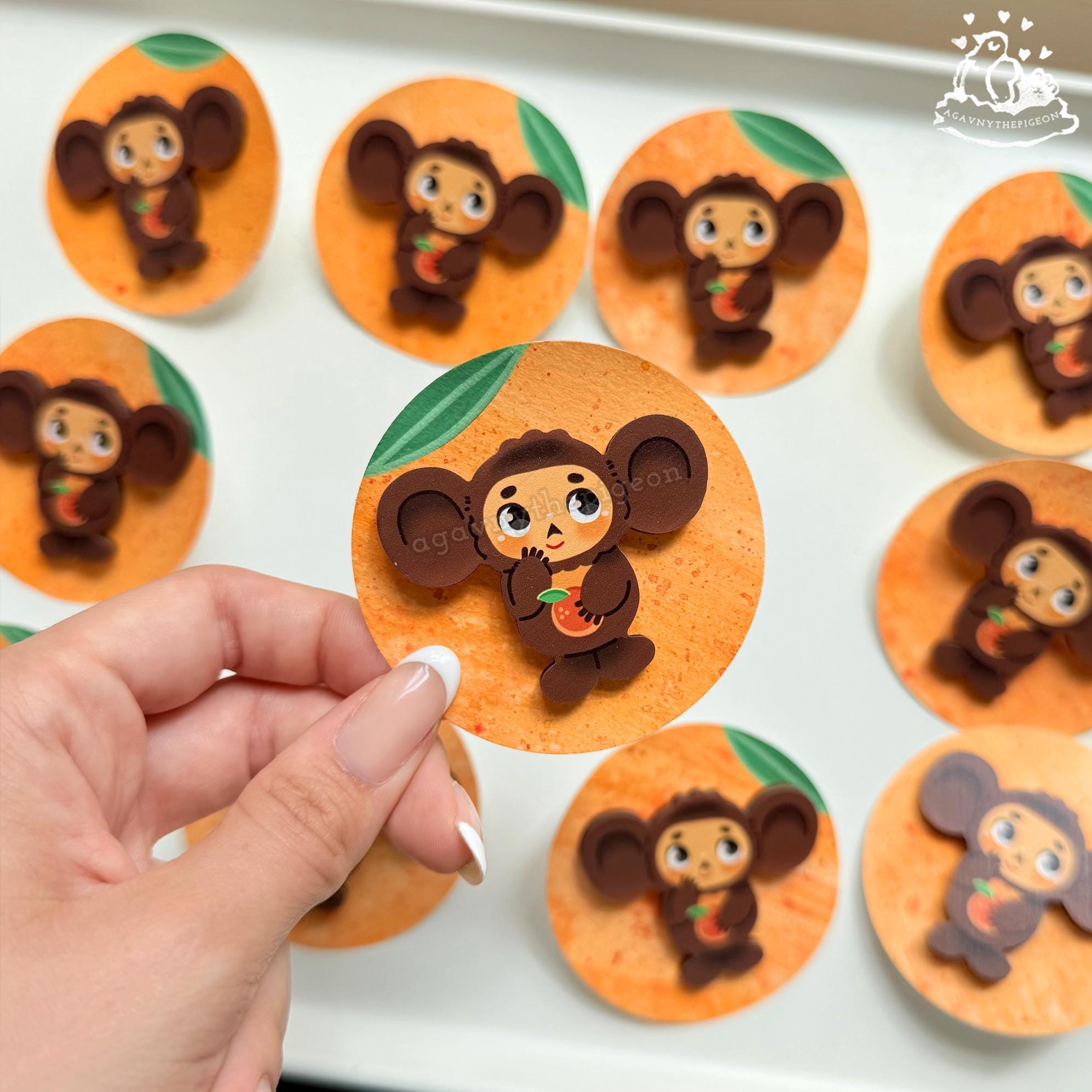 チェブラーシカ【お値下げします】 チェブラーシカの木製ピン - Etsy 日本