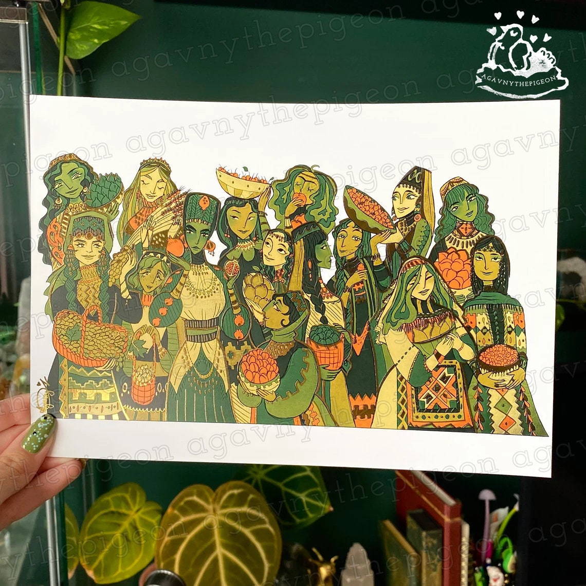 7 X 10 in Armenian Qef Foiled Art Prints - Etsy