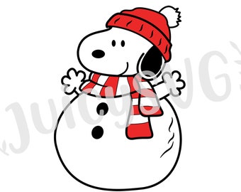 Snoopy Christmas Svg Etsy