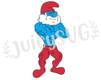 Download Papa Smurf Vector Etsy